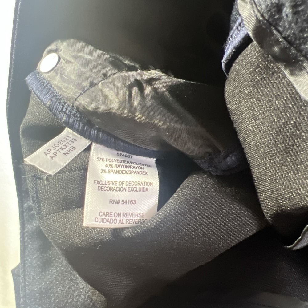 Andrew Marc Women's Navy Blue Pants Size 4 Stretchy New With Tags Washable - Picture 6 of 8